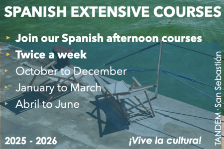 TANDEM Afternoon Courses for those who live in San Sebastián Donostia