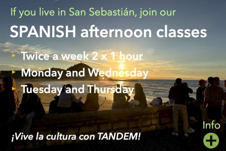 TANDEM Afternoon Courses for those who live in San Sebastián Donostia